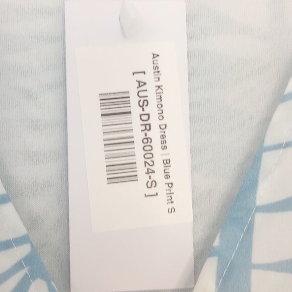 Baltic Born Austin Blue Print Kimono Dress - Picture 6 of 14